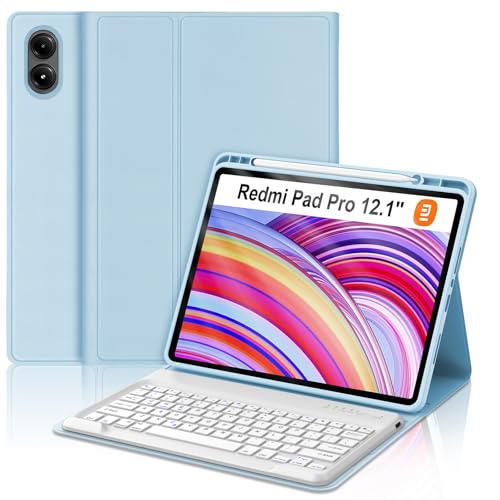Redmi Pad Pro / Xiaomi Poco Pad 12.1�C���`�p�L�[�{�[�h�P�[�X�A���C���E�����C�����X�L�[�p�b�h�A�y���z���_�[�t�� Xiaomi �^�u���b�g Redmi Pro 12.1�C���` 2024�N�����[�X�p �����X���[�v/�E�F�C�N