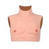 Liifun Fake Silicone Muscle Realistic Male Chest Props Half Body Costume for Cosplay Makeup Halloween Hunk Stronger