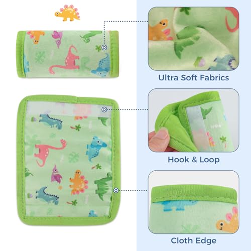 Image of COOLBEBE Car Seat Straps Shoulder Pads for Baby Kids, Super Soft Seat Belt Covers for All Car Seats /Pushchair /Stroller /High Chair