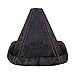 L & P Car Design Shift Boot Cover Faux Suede Compatible with VW Golf 2 MK2 3 MK3 Passat MK3 Polo MK3 for Jetta MK2 MK3 Manual Transmission Black red Stitch
