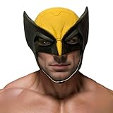 LWMASK Wolverine Helmet Mask - Superhero Role Play, Great for Adult Halloween Costumes and Comic Con, Realistic Yellow Latex Masks.