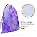 Watercolor Purple Galaxy Grip Bags - Blue Stars Grip Bag Gymnastics Cute Drawstring Storage Bags Abstact Nebula Gym Pouch Shoe Bags Adjustable Polyester Towel Bag