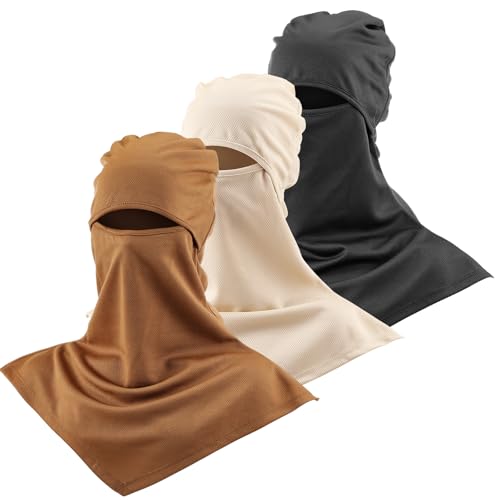 Image of SATINIOR 3 Piece Balaclava Face Cover Sun Protection Neck Cover Summer Balaclava for Men Women Outdoor Sports UV Protector