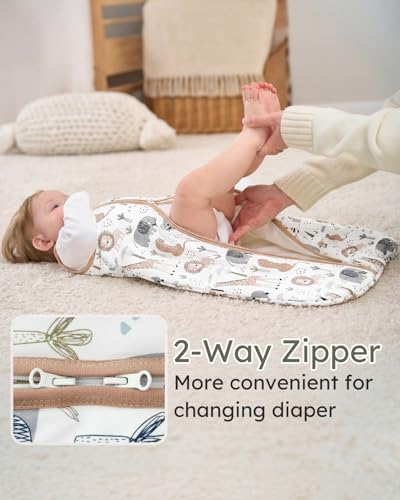 Image of Yoofoss Baby Sleep Sack 0-6 Months, 1.5 Tog Baby Wearable Blanket with 2-Way Zipper, 100% Cotton Organic Fabric Winter Infant Sleeping Sack, Warm Soft Comfy