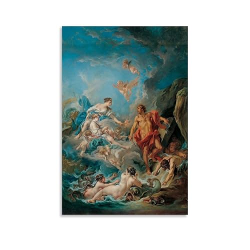 Póster de Francois Boucher Juno pidiendo a Eolo vientos, lienzo de 40x60 cm para dormitorio