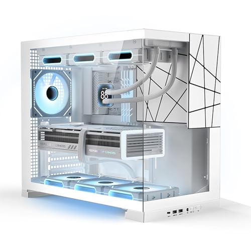 Caja ATX de doble cámara para ocultar cables y montar refrigeración líquida superior de 360mm