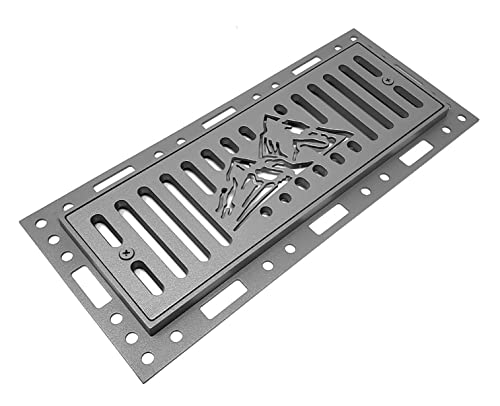 Original Ventique Avalanche Flush Mount Metal Floor Vent (4x12, Mountain Fog)