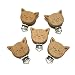 Arakierst 5pcs Natural Wood Suspender Pacifier Clips Cute Beech Wooden Animal Cat Shape Clips DIY Beading Pacifier Chain Accessory