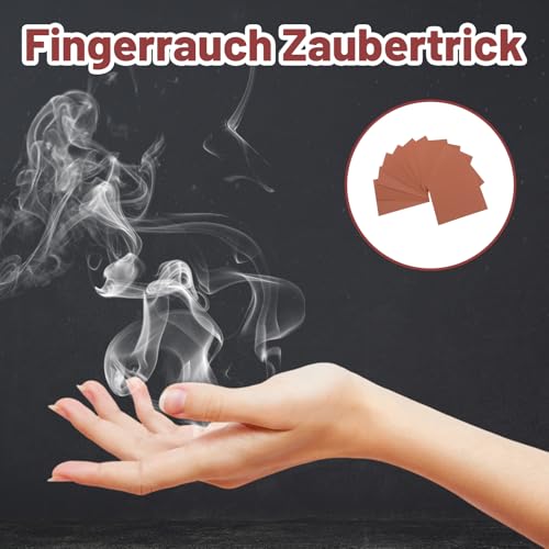ZVBRSKM 100 Stück Zaubertricks, Magic Tricks Finger Zauber Mit Anleitung,Finger Rauch Papier, Professionelle Zaubertricks, Magic Paper, Ideal Für Zaubervorführungen Und Party