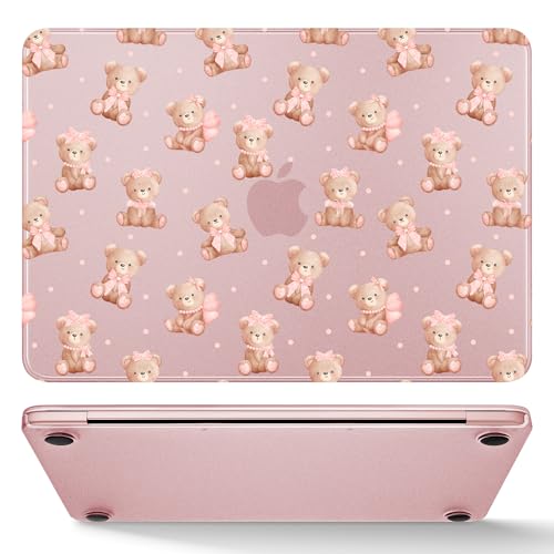 May Chen for MacBook Neo Case 13 inch 2026 | 100% Match Official Color | Pattern Printing, Anti-Crack & Scratch & Fingerprint | Protective Hard Shell Cases Laptop Model A3404 - Teddy Bears