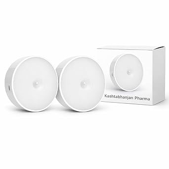 Motion Sensor Light for Home (Pack 2) with USB Charging Wireless Self Adhesive LED Body Induction Lamp Sensor Light for Wardrobe Lights with Sensor Night Light for Cupboard Stairs (White)