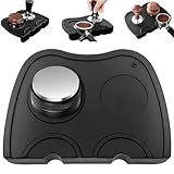 Multi-función Espesar Antideslizante 4 en 1, Resistencia del Café Tamper Holder Estera del Cojín para Cafeteria Coffee...