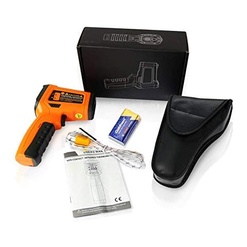 PM6530D PEAKMETER 2 IN 1 Berührungsloses Digital Ir-Thermometer -50 … 800°C+ Relative Air Humidity Taupunkttemperatur Laser Sight uv-Arbeitslicht Thermocouple K-Type Cover