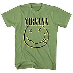Rock Off Nirvana Inverse Smile Green Officiel T-Shirt Hommes Unisexe - Les Beatles, Paul McCartney, John Lennon, RIngo Starr, George Harrison