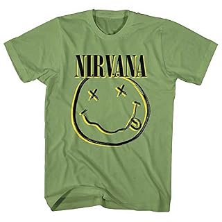Rock Off Nirvana Inverse Smile Green Officiel T-Shirt Hommes Unisexe - Les Beatles, Paul McCartney, John Lennon, RIngo Starr, George Harrison