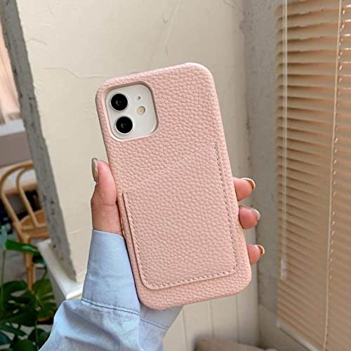 Coque iPhone 12 Pro Portefeuille Cuir Rose : Étui Porte-Carte Antichoc iPhone 11 XR