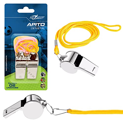 Apito De Metal Profissional Futebol Professor de Educação Física Treinandor Esportes Arbitro Juiz