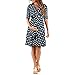 Mother Bee Women's Knee Length Wrap Dress with Belt - Made in...