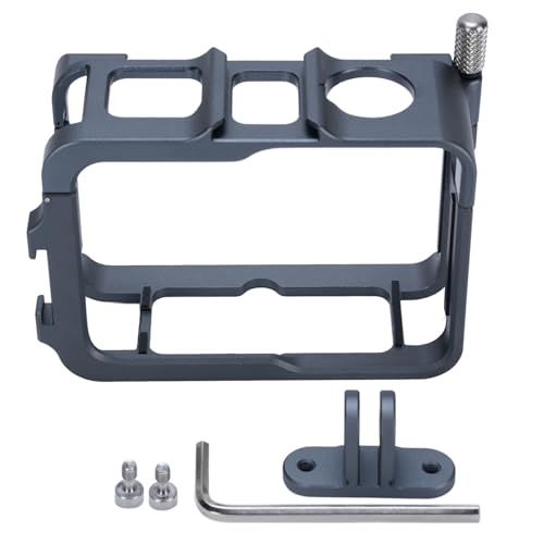 Cage de caméra d'action en aluminium avec double chaussure froide et interface 1/4