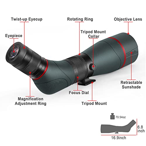 High Definition Spotting Scope with Tripod
