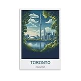 PPNVMKX Toronto Kanada Vintage-Reiseposter, 20 x 30 cm, 