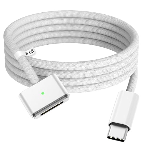 LSY Elvoes 140W 6.6 FT Magnetic 3 Cable Compatible with Mac Book Pro 16 14 inch and Air 15 13 inch 2026 2025 2024 2023 2022 2021 M1 M2 M3 M4 M5(mag 3) (1)