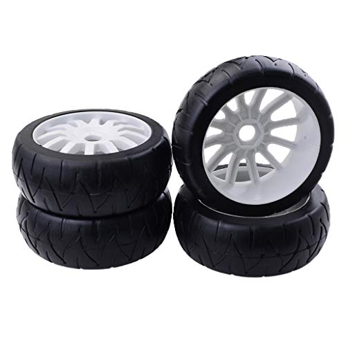 Preisvergleich Produktbild Homyl 4pcs 17mm Reifen Set, Gummireifen für 1 / 8 RC Car