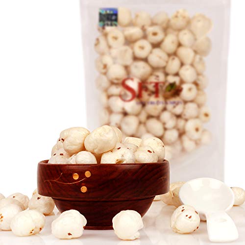 Image of SFT Pumpkin Whole Seeds 1 Kg & Lotus Seed Pop /Gorgon Nut Puffed Kernels (Phool Makhana) Fox Nut Organic (Grade - Big Size) 500Gm