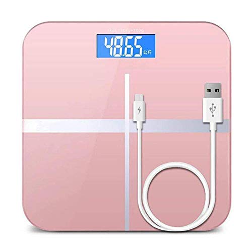 Báscula digital compacta rosa para baño 180kg miniatura 1