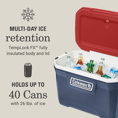 Image of Coleman Classic Series Insulated Portable Cooler, Leak-Resistant Outdoor Hard Cooler Keeps Ice up to 5 Days, 52 /70 /120 /150 Quart