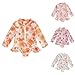 Infant Baby Swimsuit Girls Long Sleeve UPF 50+ Floral Print Zipper Swimwear Sun Protection Rash Guard Toddler Bathing Suits (Pink,2-3 Years)