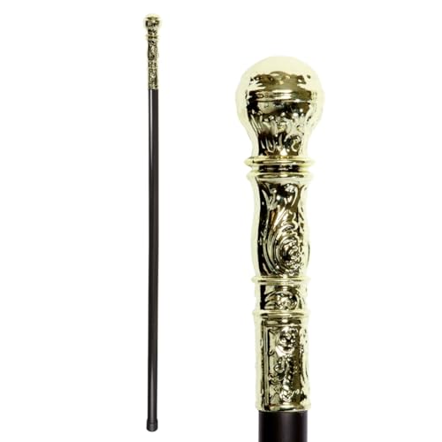 P'TIT CLOWN - 38800 - Canne avec Pommeau Décoré - King's Cane - Accessoire de Déguisement Roi,...