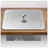 Contenitori per rifiuti da cucina integrati nel piano di lavoro, cestino per rifiuti in acciaio inossidabile, contenitori per rifiuti nascosti incorporati, contenitori pe(single lid-21.7×21.7CM)