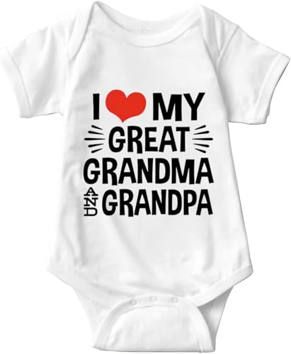 I Love My Grandma And Grandpa Baby Girls Boys Bodysuit Newborn onesie Short Sleeve Infant Romper 0-24 Months