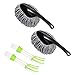 LOPOTIN 2pcs Cepillos de Microfibra para Limpieza de Coche, Cepillos para Centilación de Coche, 2pcs Mini Cepillo para Salpicadero, Limpiador para Polvo de Coche Teclado Persiana Aire Acondicionado.