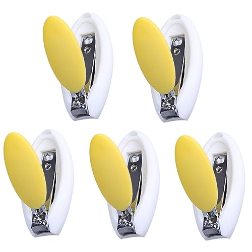 Vaguelly 5PCS Cartoon Egg Shaped Nail Clippers Safe Nail Trimmers for Newborns to Prevent Over Trimming Random Color Options Random Color