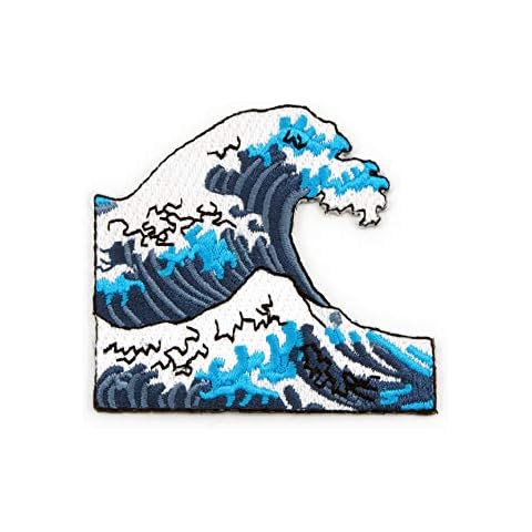 Winks For Days Great Ocean Wave Embroidered Iron-On Patch Cover