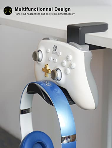 image for ETOWIFA Headphone Holder Hanger Upgraded with Rotating & Adjustable Cl