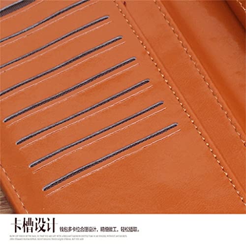 Pu Leather Women Wallets Women Purses Long Zipper Women's Wallet Money Coin Holder Female Long Purse(1302) (Black,19 * 3.5 * 10cm)4