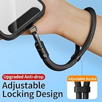 XCHKRM Anti Theft Phone Wrist Strap With 2 Metal Tether Tabs,Adjustable Wristlet & Hand Cell Phone Lanyard for Women and Men — image 5