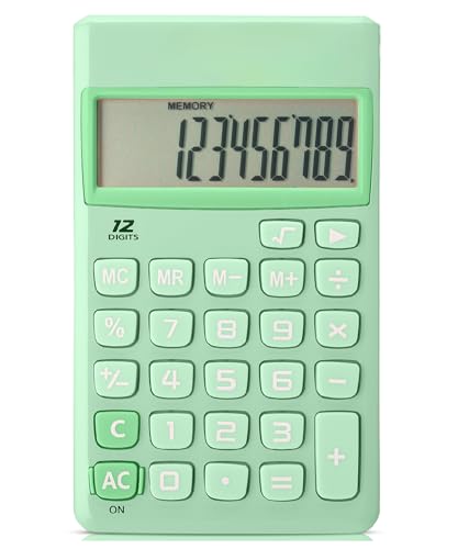Mr. Pen- Standard Function Calculator, 12 Digits, Small Calculator, Pastel Green Calculators