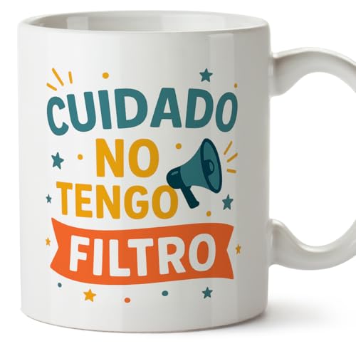 MUGFFINS tazas originales para regalar | tazas divertidas para regalar | humor borde, graciosas | Cuidado no tengo filtro en Español | Graciosas v2 MUGFFINS tazas originales para regalar | tazas divertidas para regalar | humor borde, graciosas | Cuidado no tengo filtro en Español | Graciosas v2