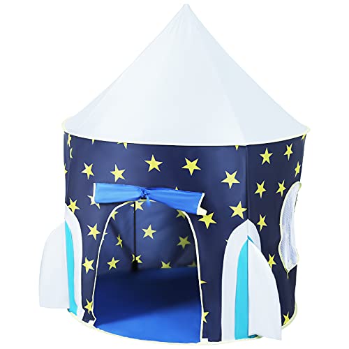 AISHUN Rocket Ship Play Tent for Boys Girls, Kids Spaceship Playhouse,Tent Toys,Space Play House Foldable Pop Up Star Play Tent Gifts Playhouse for Indoor Outdoor Fun Games AISHUN Rocket Ship Play Tent for Boys Girls, Kids Spaceship Playhouse,Tent Toys,Space Play House Foldable Pop Up Star Play Tent Gifts Playhouse for Indoor Outdoor Fun Games
