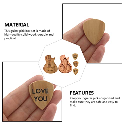 ARTIBETTER 1 Conjunto de Caixa de Palheta De Guitarra Picaretas Da Guitarra Com Caixa de Guitarra De