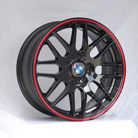 NEW 19 Inch x 8.5 Wheels Rims 5 lug Black Red Lip Set of 4 5x120
