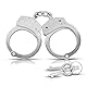 VIKING GEAR® echte Profi Handschellen aus gehärtetem Stahl in silber mit 2 Schlüsseln - Behördenqualität - Security Zubehör – Handschelle Sex - Handcuffs sex