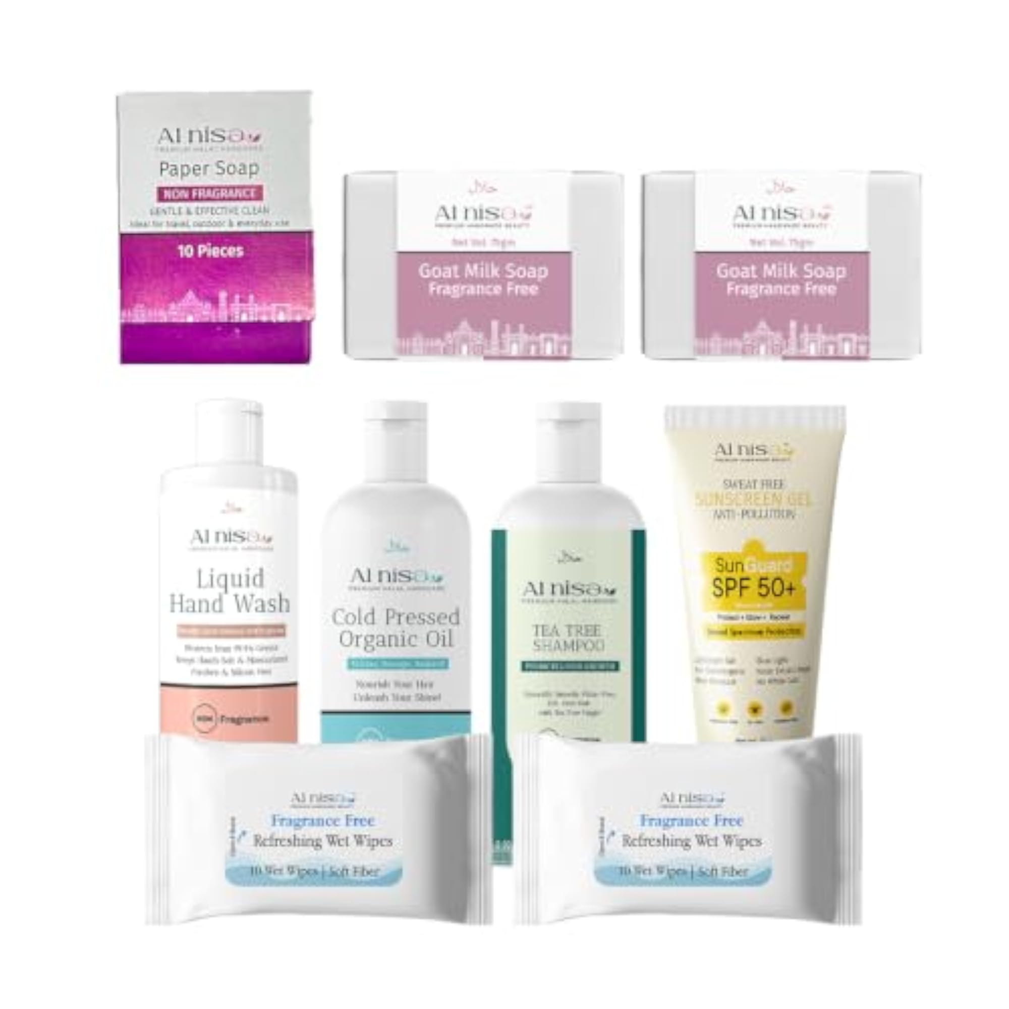 Hajj/Umrah Kit, Sunscreen Gel, Hand Wash & Goat Milk Soap