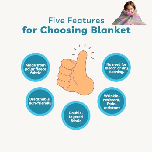 Image of Glow-in-the-Night Queen Size Blanket | AC-Friendly Mermaid Design | Lightweight All-Season Soft Fleece for Kids & Adults [200 x 152 cm] | Travel-Friendly for Flight & Train | Multicolor
