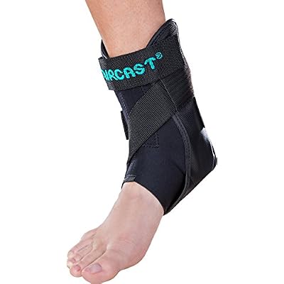 Aircast AC141AB08 دعامة الكاحل الكوني Air-Stirrup ، مقاس واحد يناسب أكثر وأسوار دعم الكاحل الرياضي ، القدم اليمنى ، متوسطة