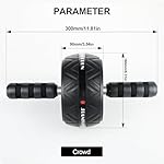 uchroller - Bauchroller AB Roller - Ab Roller Bauchtrainer mit Kniematte - Rutschfester Bauchmuskeltraining Gerät für Zuhause - Geeignet für Anfänger und Profis – Bild 2